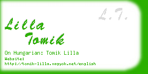 lilla tomik business card